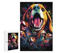 Jigsaw 1000 PCS for Teenagers Colorful Beagle Art Print Puzzle For Teenagers Enhance Memory Challenging To Complete Family Fun & Game Night 1000 PCS