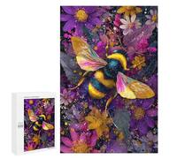 Jigsaw 1000 PCS for Teenagers Colorful Bee Art Print-6 Puzzles for Teenagers Analysis And Logic Train Your Brain And Hands Unique Challenge Game 1000 PCS
