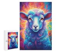 Jigsaw 1000 PCS for Teenagers Colorful Sheep Art Print-2 Puzzle For Teenagers Difficult Hard Fun Activities at Home Addictive Toys to Cultivate Patience 1000 PCS