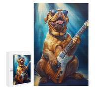 Jigsaw 1000 PCS for Teenagers Dog Playing Guitar on Stage Puzzles for Teenagers Improve Memory for Birthday, Chrismas Christmas Birthday Gifts 1000 PCS