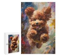 Jigsaw 1000 PCS for Teenagers Happy Poodle Painting -1 Puzzles for Teenagers Improve Memory for Birthday, Chrismas Christmas Birthday Gifts 1000 PCS
