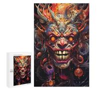 Jigsaw 1000 PCS for Teenagers Japanese Demon Mask Art Print-3 Puzzle For Teenagers Difficult Hard Fun Activities at Home Addictive Toys to Cultivate Patience 1000 PCS