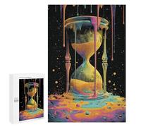 Jigsaw 1000 PCS for Teenagers Melting Time Hourglass Puzzle For Teenagers Enhance Memory Challenging To Complete Family Fun & Game Night 1000 PCS
