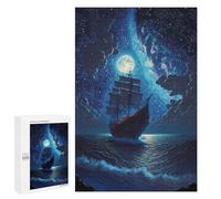 Jigsaw 1000 PCS for Teenagers Night Sailing Adventure Puzzle For Teenagers Difficult Hard Fun Activities at Home Addictive Toys to Cultivate Patience 1000 PCS