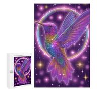 Jigsaw 1000 PCS for Teenagers Rainbow Hummingbird Art Print Puzzle For Teenagers Difficult Hard Fun Activities at Home Addictive Toys to Cultivate Patience 1000 PCS