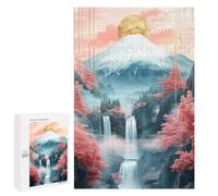 Jigsaw 1000 PCS for Teenagers Serene Mountain Waterfall Scene Puzzles for Teenagers Improve Memory for Birthday, Chrismas Christmas Birthday Gifts 1000 PCS