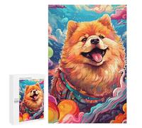 Jigsaw 1000 PCS for Teenagers Space Pomeranian Adventure -6 Puzzle For Teenagers Difficult Hard Fun Activities at Home Addictive Toys to Cultivate Patience 1000 PCS