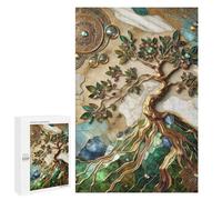 Jigsaw 1000 PCS for Teenagerss Abstract World Tree Art Jigsaw Puzzle Family Games Pattern Assembly Unique Gifts for Birthday And Christmas 1000 PCS