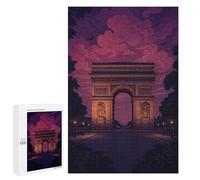 Jigsaw 1000 PCS for Teenagerss Arc De Triomphe at Dusk Jigsaw Puzzle Family Games Pattern Assembly Unique Gifts for Birthday And Christmas 1000 PCS