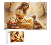 Jigsaw 1000 PCS for Teenagerss Autumn Serenity with Apple Basket Jigsaw Relax Games Difficult Challenge Unique Gifts for Birthday And Christmas 1000 PCS