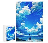 Jigsaw 1000 PCS for Teenagerss Beautiful Sky Boy Puzzles for Adults Relax Games Staycation Kill Time for Is Ideal As A Gift 1000 PCS