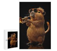 Jigsaw 1000 PCS for Teenagerss Capybara Trumpet Puzzle for Adults Anti-Stress Toys Difficult Hard for Is Ideal As A Gift 1000 PCS