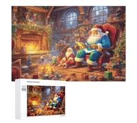 Jigsaw 1000 PCS for Teenagerss Christmas Magic in Santa's Workshop Puzzles for Adults Relaxing Games Analysis And Logic Parent-child Interaction 1000 PCS