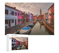 Jigsaw 1000 PCS for Teenagerss Colorful Canal Houses Puzzles for Adults Relaxing Games Analysis And Logic Parent-child Interaction 1000 PCS
