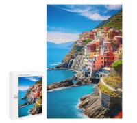 Jigsaw 1000 PCS for Teenagerss Colorful Coastal Village Puzzles for Adults Relaxing Games Analysis And Logic Parent-child Interaction 1000 PCS