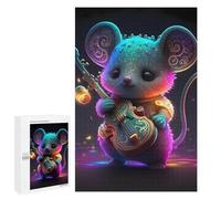 Jigsaw 1000 PCS for Teenagerss Colorful Mouse Playing Violin Jigsaw Relax Games Difficult Challenge Unique Gifts for Birthday And Christmas 1000 PCS