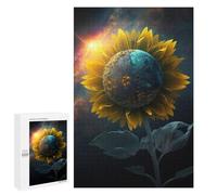 Jigsaw 1000 PCS for Teenagerss Cosmic Sunflower Puzzles for Adults Relax Games Staycation Kill Time for Is Ideal As A Gift 1000 PCS