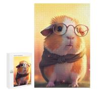 Jigsaw 1000 PCS for Teenagerss Cute Guinea Pig Read Jigsaw Puzzle Family Games Pattern Assembly Unique Gifts for Birthday And Christmas 1000 PCS