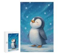 Jigsaw 1000 PCS for Teenagerss Cute Penguin in Winter Snowfall Jigsaw Puzzle Family Games Pattern Assembly Unique Gifts for Birthday And Christmas 1000 PCS