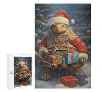 Jigsaw 1000 PCS for Teenagerss Cute Turtle Xmas Puzzles for Adults Relax Games Staycation Kill Time for Is Ideal As A Gift 1000 PCS