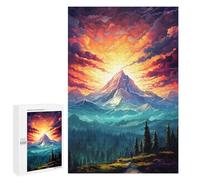 Jigsaw 1000 PCS for Teenagerss Epic Mountains Aurora Puzzles for Adults Relax Games Staycation Kill Time for Is Ideal As A Gift 1000 PCS