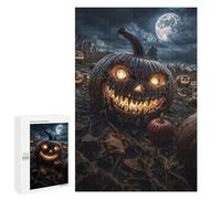 Jigsaw 1000 PCS for Teenagerss Evil Pumpkin Halloween Puzzles for Adults Relax Games Staycation Kill Time for Is Ideal As A Gift 1000 PCS