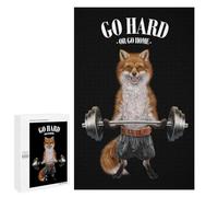 Jigsaw 1000 PCS for Teenagerss Fox Weightlifting Adult Jigsaw Hands-on Game Home Decoration Unique Gifts for Birthday And Christmas 1000 PCS