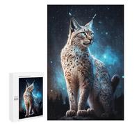 Jigsaw 1000 PCS for Teenagerss Galactic Lynx Celestial Feline Majesty -1 Puzzles for Teenagerss Analysis And Logic Parent-child Interaction Challenging Game Toys 1000 PCS