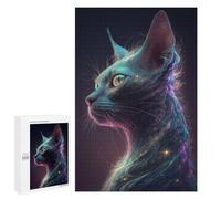 Jigsaw 1000 PCS for Teenagerss Galaxy Siam Cat Adult Jigsaw Hands-on Game Home Decoration Unique Gifts for Birthday And Christmas 1000 PCS