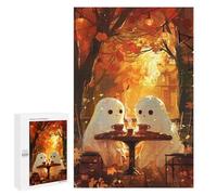 Jigsaw 1000 PCS for Teenagerss Ghosts Drinking Coffee Puzzles for Adults Relax Games Staycation Kill Time for Is Ideal As A Gift 1000 PCS
