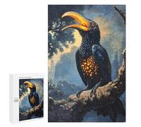 Jigsaw 1000 PCS for Teenagerss Glowing Bird on Branch Puzzles for Adults Relax Games Staycation Kill Time for Is Ideal As A Gift 1000 PCS
