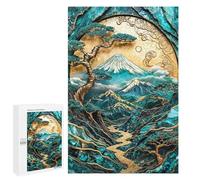 Jigsaw 1000 PCS for Teenagerss Golden Harmony of Fuji Art Jigsaw Puzzle Family Games Pattern Assembly Unique Gifts for Birthday And Christmas 1000 PCS