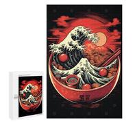Jigsaw 1000 PCS for Teenagerss Great Wave of Ramen Jigsaw Puzzle Family Games Pattern Assembly Unique Gifts for Birthday And Christmas 1000 PCS