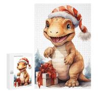 Jigsaw 1000 PCS for Teenagerss Jolly Puppy T Rex Dinosaur Puzzles for Adults Relax Games Staycation Kill Time for Is Ideal As A Gift 1000 PCS