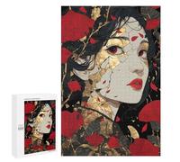 Jigsaw 1000 PCS for Teenagerss Kintsugi Japanese Woman Puzzles for Teenagerss Analysis And Logic Parent-child Interaction Challenging Game Toys 1000 PCS