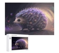 Jigsaw 1000 PCS for Teenagerss Magical Hedgehog with Rainbow Aura Jigsaw Relax Games Difficult Challenge Unique Gifts for Birthday And Christmas 1000 PCS