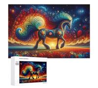 Jigsaw 1000 PCS for Teenagerss Magical Rainbow Horse Artwork Puzzles for Adults Relaxing Games Analysis And Logic Parent-child Interaction 1000 PCS