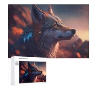 Jigsaw 1000 PCS for Teenagerss Magical Wolf Portrait Puzzles for Adults Relaxing Games Analysis And Logic Parent-child Interaction 1000 PCS