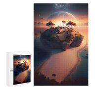 Jigsaw 1000 PCS for Teenagerss Moonlit Desert Oasis Jigsaw for Adults Toy Wall Decor Presents for Women Unique Gifts for Birthday And Christmas 1000 PCS