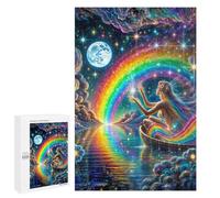Jigsaw 1000 PCS for Teenagerss Moonlit Rainbow Dreams Jigsaw for Adults Toy Wall Decor Presents for Women Unique Gifts for Birthday And Christmas 1000 PCS