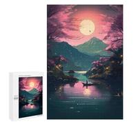 Jigsaw 1000 PCS for Teenagerss Mystic Sunset Lake Adult Jigsaw Hands-on Game Home Decoration Unique Gifts for Birthday And Christmas 1000 PCS