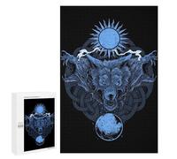 Jigsaw 1000 PCS for Teenagerss Norse Mythology Wolves Jigsaw Puzzle Family Games Pattern Assembly Unique Gifts for Birthday And Christmas 1000 PCS