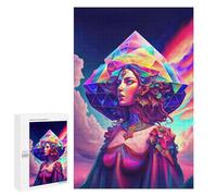 Jigsaw 1000 PCS for Teenagerss Rainbow Geometry Goddess 3 Jigsaw for Adults Toy Wall Decor Presents for Women Unique Gifts for Birthday And Christmas 1000 PCS
