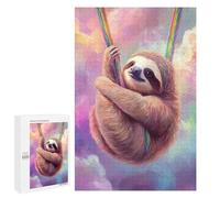 Jigsaw 1000 PCS for Teenagerss Rainbow Sloth Puzzles for Adults Relax Games Staycation Kill Time for Is Ideal As A Gift 1000 PCS