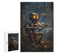 Jigsaw 1000 PCS for Teenagerss Robot Violinist Puzzles for Adults Relax Games Staycation Kill Time for Is Ideal As A Gift 1000 PCS