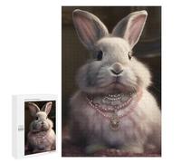 Jigsaw 1000 PCS for Teenagerss Royal Bunny Jewels Puzzles for Adults Relax Games Staycation Kill Time for Is Ideal As A Gift 1000 PCS