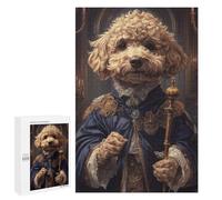 Jigsaw 1000 PCS for Teenagerss Royal Poodle Portrait Adult Jigsaw Hands-on Game Home Decoration Unique Gifts for Birthday And Christmas 1000 PCS