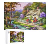 Jigsaw 1000 PCS for Teenagerss Rustic Cottage in Autumn Splendor Jigsaw Relax Games Difficult Challenge Unique Gifts for Birthday And Christmas 1000 PCS