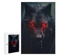 Jigsaw 1000 PCS for Teenagerss Shadow Wolf Puzzles for Adults Relax Games Staycation Kill Time for Is Ideal As A Gift 1000 PCS