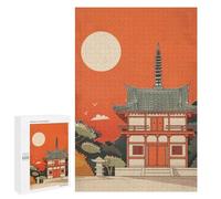 Jigsaw 1000 PCS for Teenagerss Shinto Temple Scenery Jigsaw Puzzle Family Games Pattern Assembly Unique Gifts for Birthday And Christmas 1000 PCS